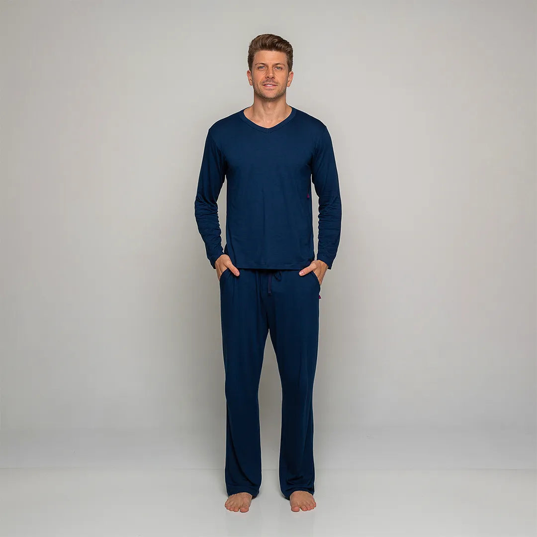 Lunnavia Herren-Pyjama Langarm & Hose