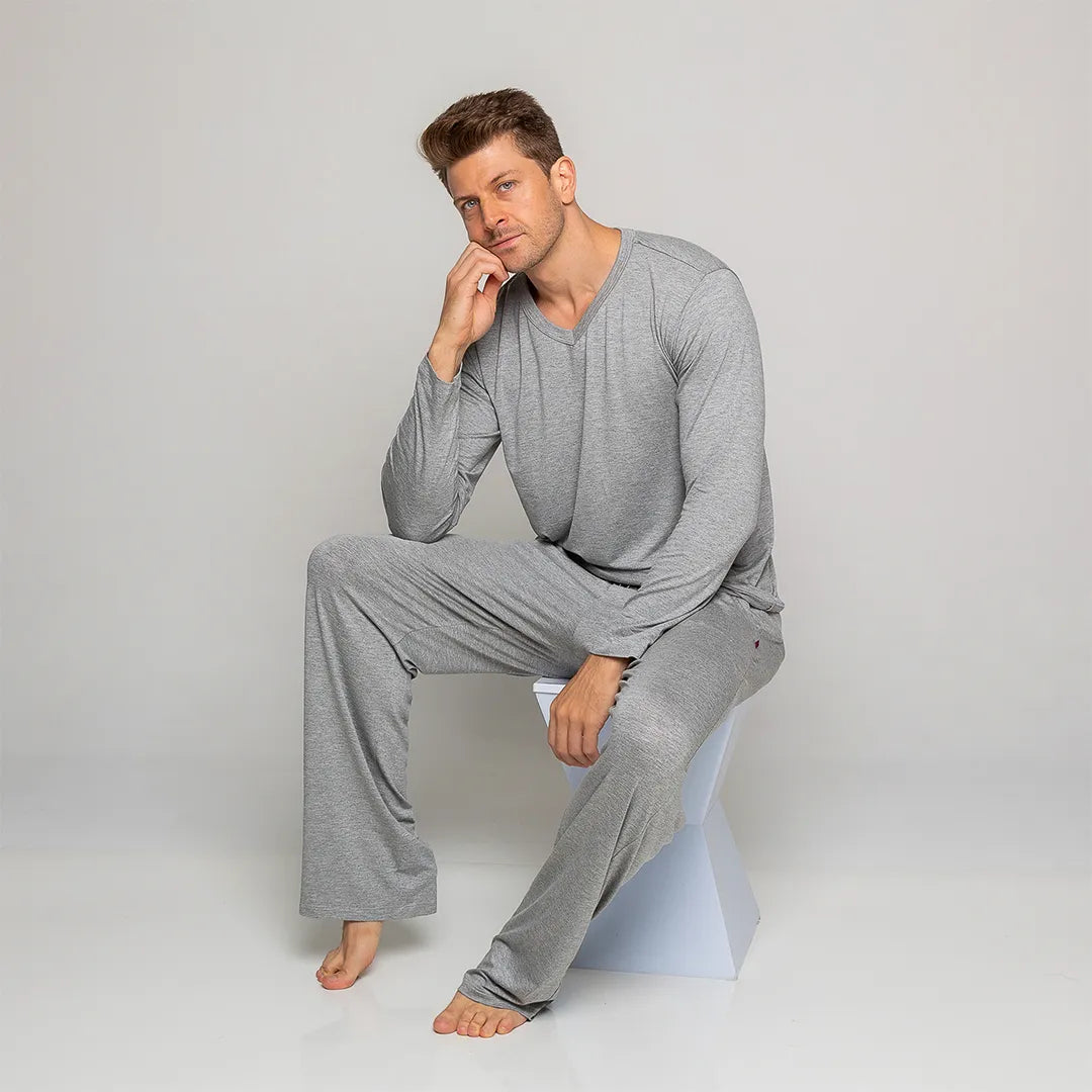 Lunnavia Herren-Pyjama Langarm & Hose