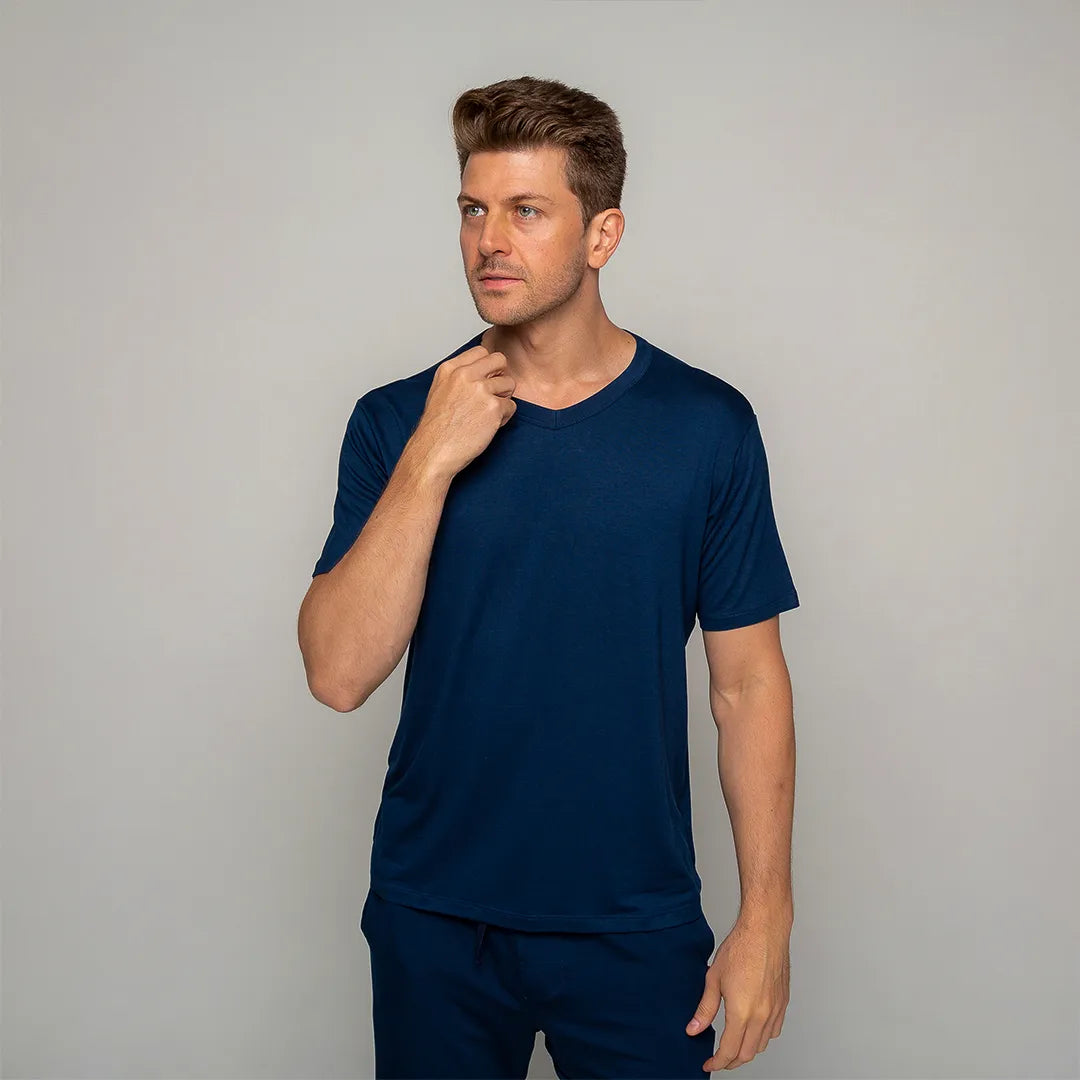 Lunnavia Herren-Pyjama Kurzarm & Shorts