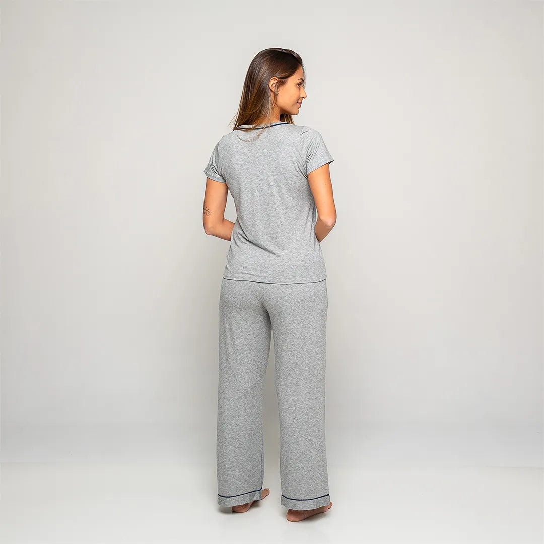 Lunnavia Damen-Pyjama Kurzarm & Hose
