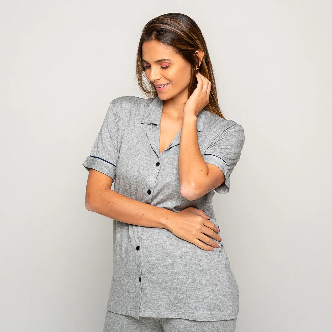Lunnavia Damen-Pyjama Kurzarm & Shorts