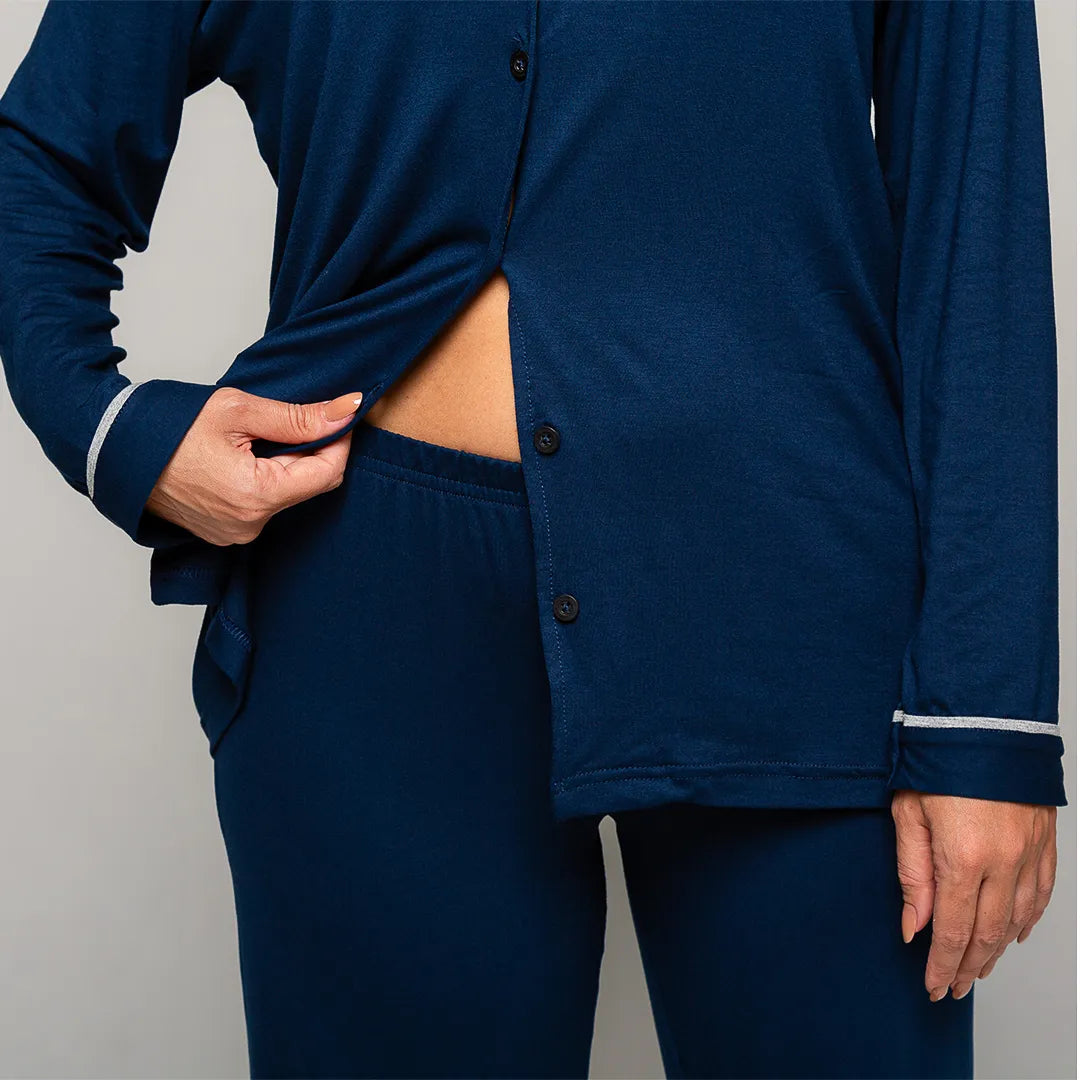 Lunnavia Damen-Pyjama Langarm & Hose