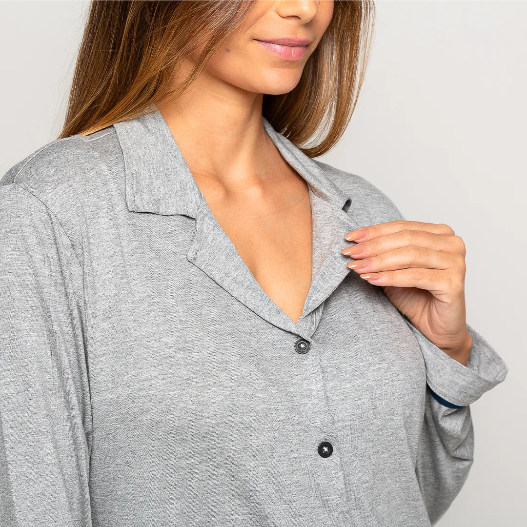 Lunnavia Damen-Pyjama Langarm & Hose