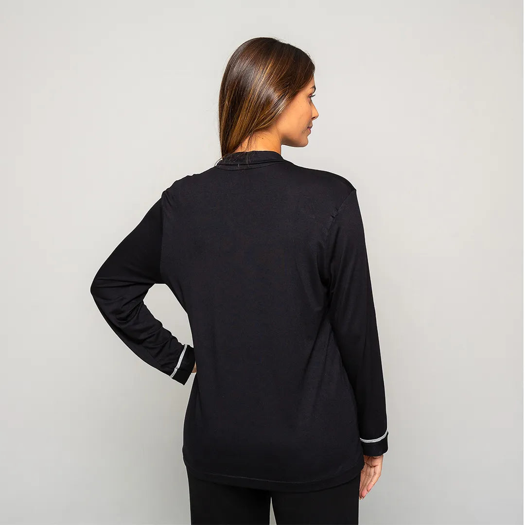 Lunnavia Damen-Pyjama Langarm & Hose