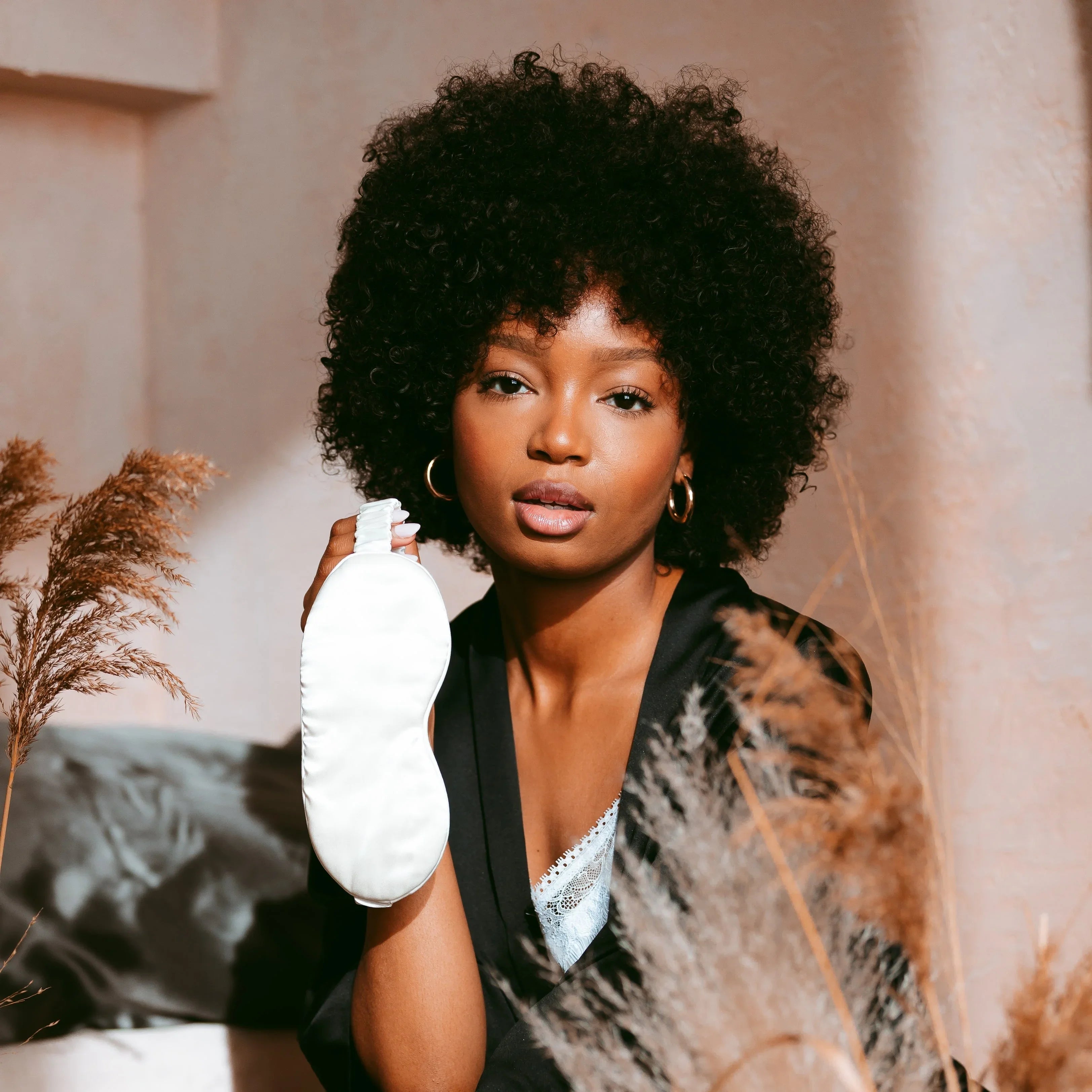 Premium Organic Silk Schlafmaske — Hellgrau