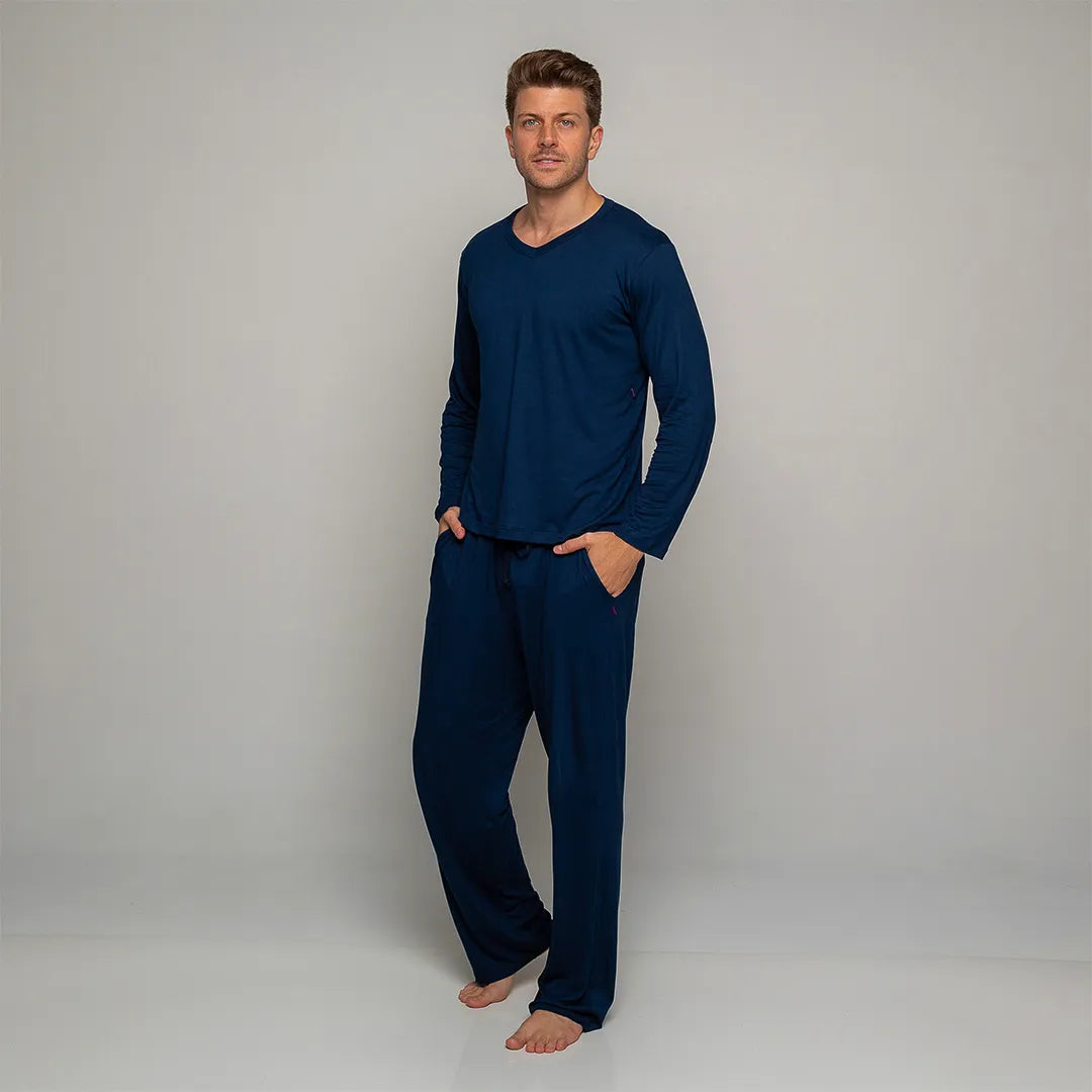 Lunnavia Herren-Pyjama Langarm & Hose