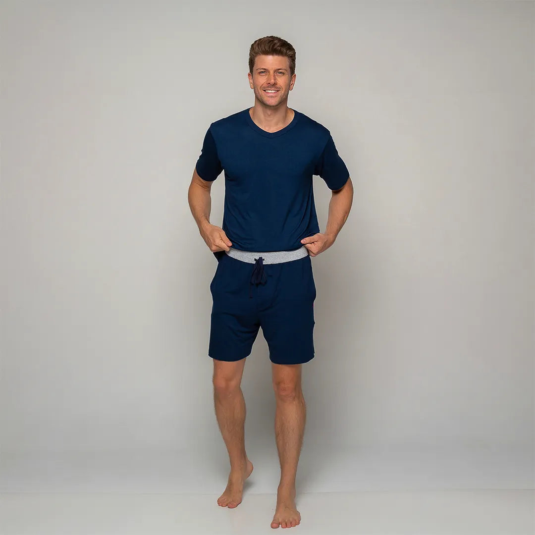 Lunnavia Herren-Pyjama Kurzarm & Shorts