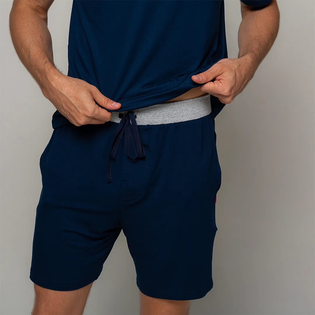 Lunnavia Herren-Pyjama Kurzarm & Shorts