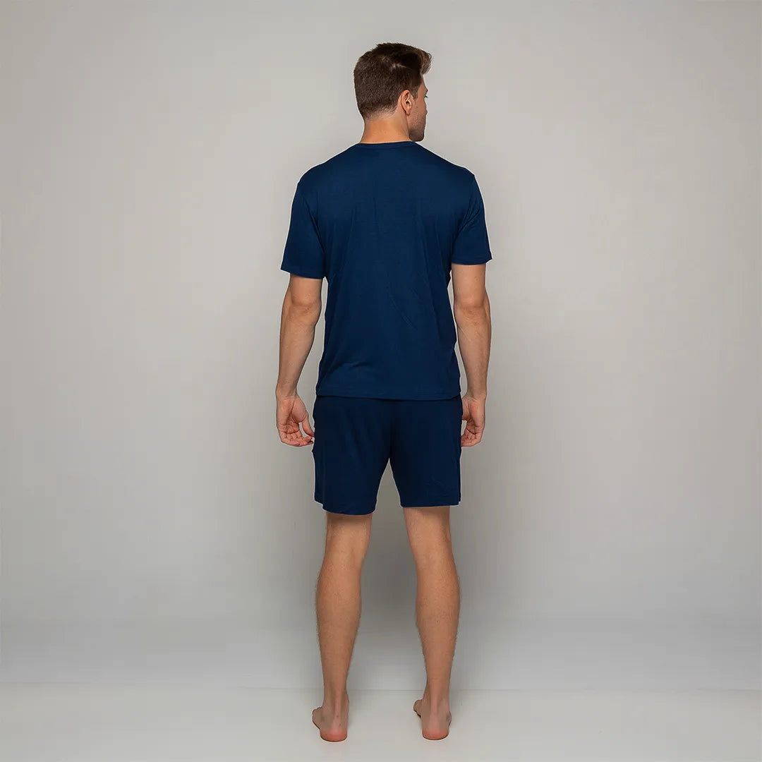 Lunnavia Herren-Pyjama Kurzarm & Shorts