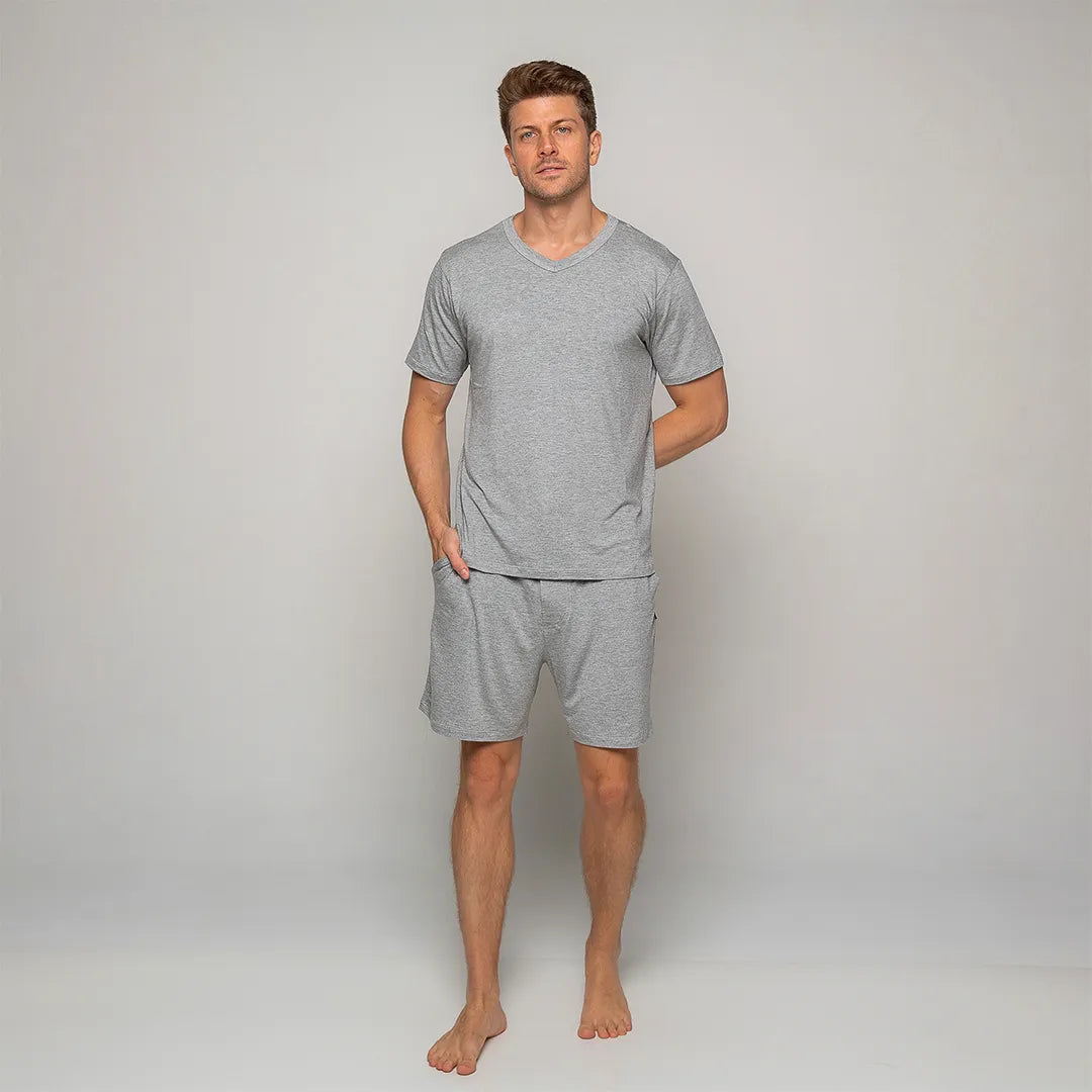 Lunnavia Herren-Pyjama Kurzarm & Shorts