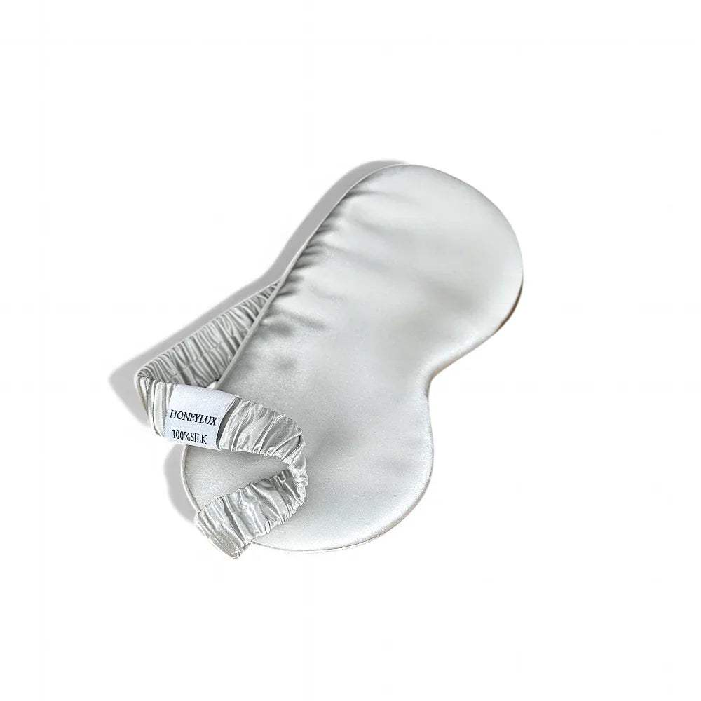 Premium Organic Silk Schlafmaske — Hellgrau