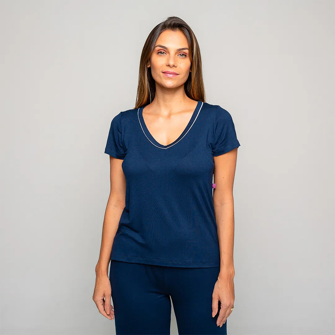 Lunnavia Damen-Pyjama Kurzarm & Hose
