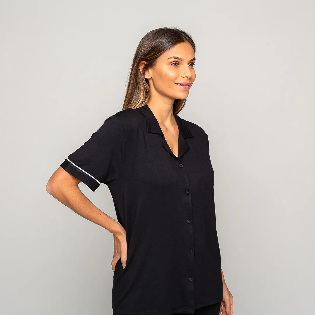 Lunnavia Damen-Pyjama Kurzarm & Shorts